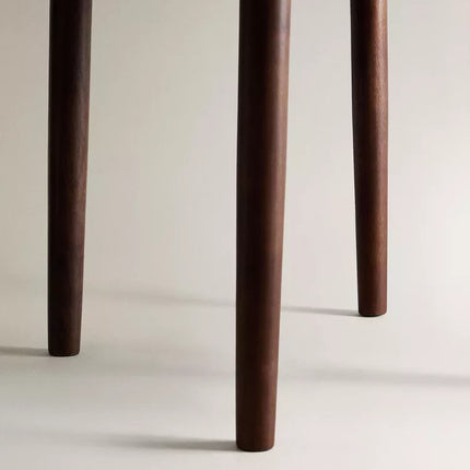 MESA AUXILIAR TECA TABULEIRO XADREZ MÁRMORE