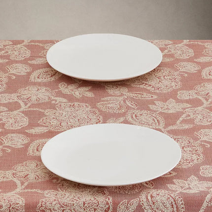 TOALHA MESA ALGODÃO LINHO JACQUARD FLORES