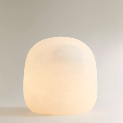 CANDEEIRO DE MESA ALABASTRO SEMIOVAL