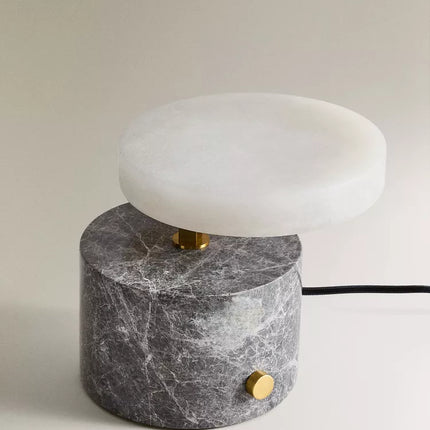 CANDEEIRO MESA ALABASTRO E MÁRMORE