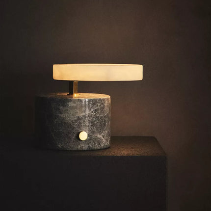 CANDEEIRO MESA ALABASTRO E MÁRMORE