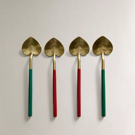 PACK COLHERES PEQUENAS CORAÇÃO NATAL (PACK DE 4)