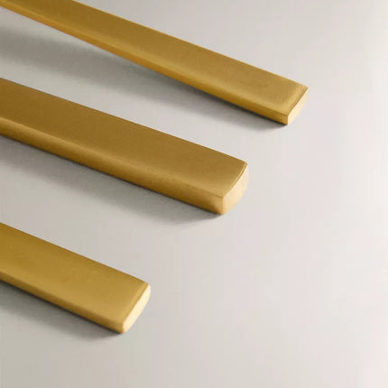 CONJUNTO DE TALHERES 3 PEÇAS AÇO DOURADO