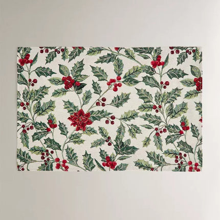 INDIVIDUAL JACQUARD POINSÉTIA NATAL