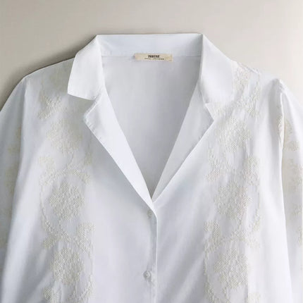 CAMISA ALGODÃO BORDADOS