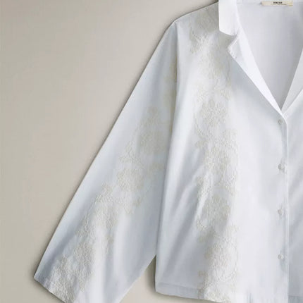CAMISA ALGODÃO BORDADOS