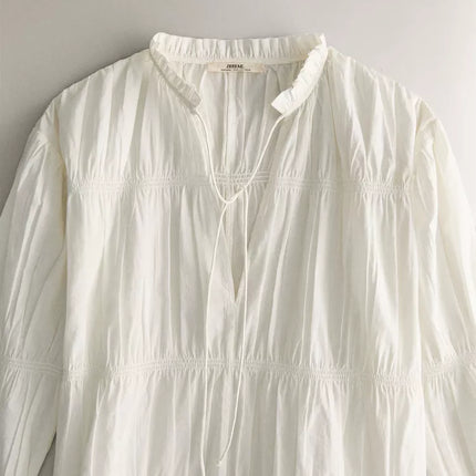VESTIDO PORMENOR FRANZIDO