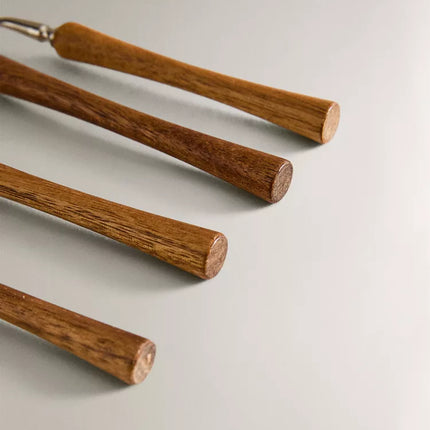 CONJUNTO DE TALHERES 4 PEÇAS MADEIRA