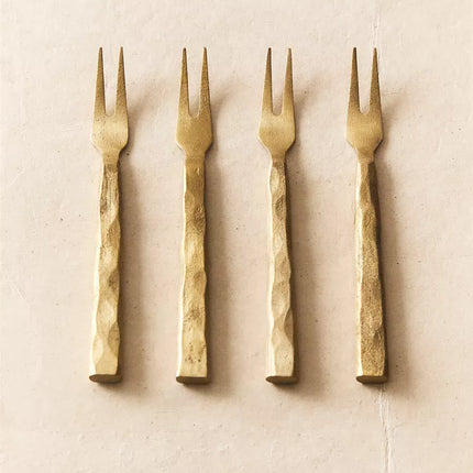 PACK GARFOS DE SOBREMESA MARTELADO (PACK DE 4)
