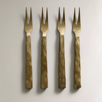 PACK GARFOS DE SOBREMESA MARTELADO (PACK DE 4)