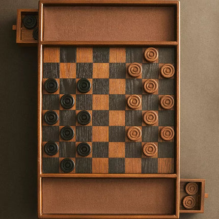 JOGO DE DAMAS MADEIRA