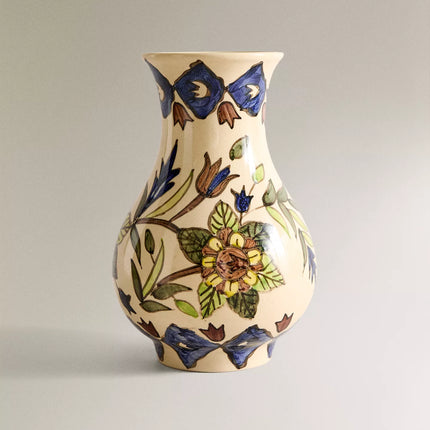 VASO CERÂMICA FLORES