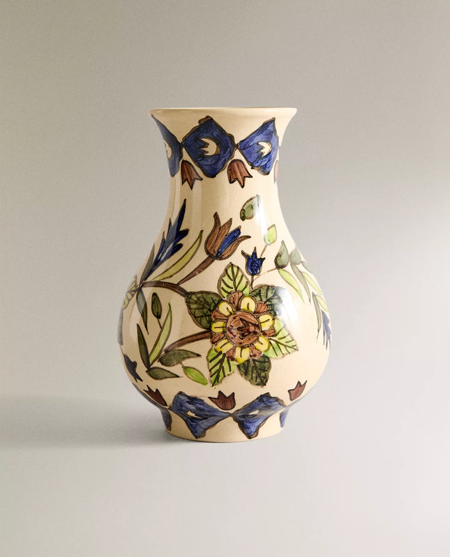 VASO CERÂMICA FLORES