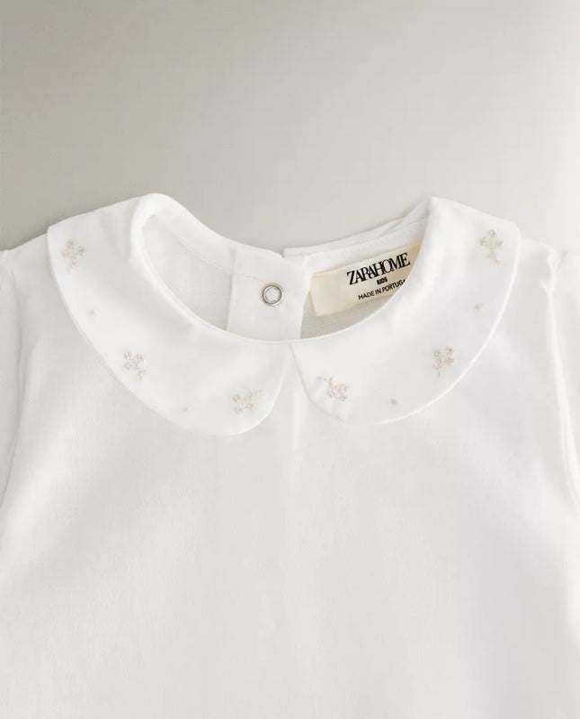 BODY INFANTIL BORDADO FLOR