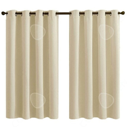 C Cortinas Blackout Conjunto De 2 Cortinas Térmicas 140x225cm 2 Painéis Cortinas Curtas Isolantes Anti Frio E Anti Ruído Com Ilhós