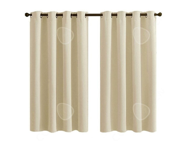 C Cortinas Blackout Conjunto De 2 Cortinas Térmicas 140x225cm 2 Painéis Cortinas Curtas Isolantes Anti Frio E Anti Ruído Com Ilhós