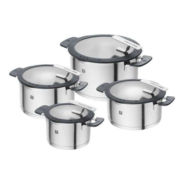 Conjunto de panelas, 4-pçs, Aço inoxidável