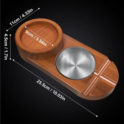 Cinzeiro De Charuto Para Homem Luxo Com Suporte E Copo De Whiskey