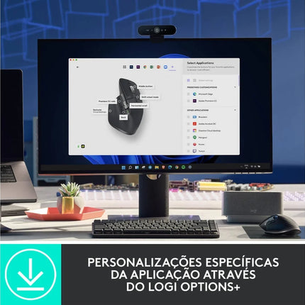 Rato LOGITECH MX Master 3S (Bluetooth - 8000 dpi - Preto)