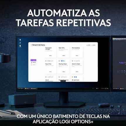 Teclado LOGITECH MX Keys S (Wireless - Idioma Português - Teclado Numérico - Preto)