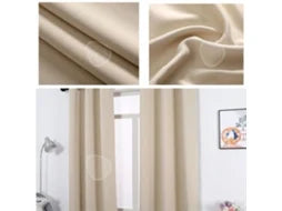 C Cortinas Blackout Conjunto De 2 Cortinas Térmicas 140x225cm 2 Painéis Cortinas Curtas Isolantes Anti Frio E Anti Ruído Com Ilhós