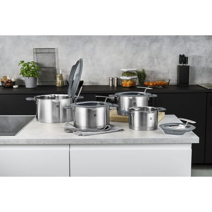 Conjunto de panelas, 4-pçs, Aço inoxidável