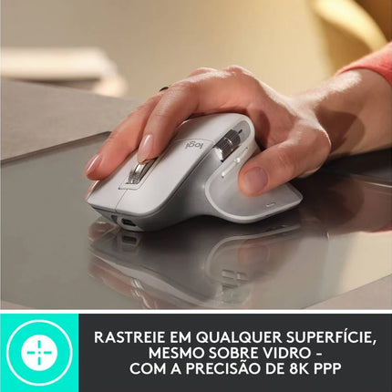 Rato LOGITECH MX Master 3S (Bluetooth - 8000 dpi - Preto)