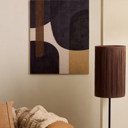 Tela abstrata Tonol castanho 100 x 80 cm