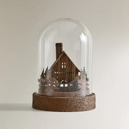 CAIXA CASINHA METAL LUZ NATAL