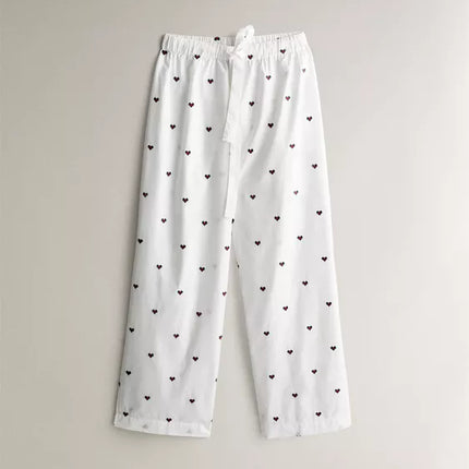 CALÇAS PIJAMA ALGODÃO CORAÇÕES NATAL