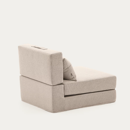 Pufe-cama convertível Arty bege 70 x 89 (200) cm