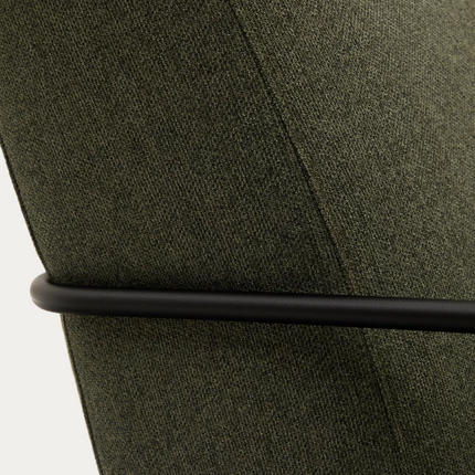 Poltrona Gamer verde e metal com acabamento pintado preto mate