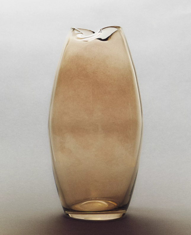 VASO VIDRO EFEITO LUSTROSO ALTO