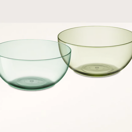 Tigelas de vidro Conjunto de duas tigelas feitas à mão