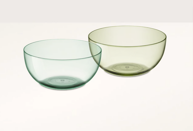 Tigelas de vidro Conjunto de duas tigelas feitas à mão