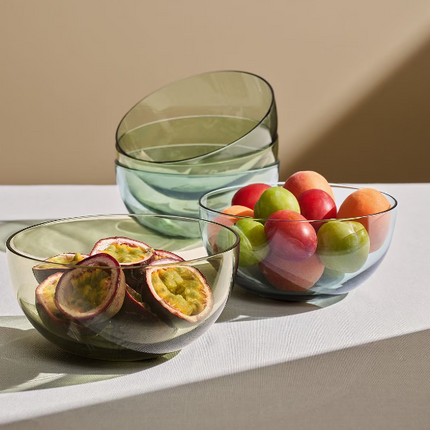 Tigelas de vidro Conjunto de duas tigelas feitas à mão