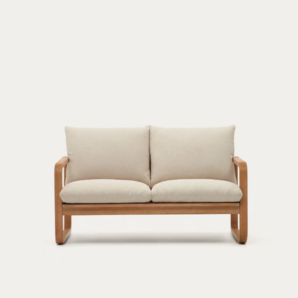 Sofá Sacaleta 2 lugares de madeira maciça de eucalipto 142 cm FSC 100%