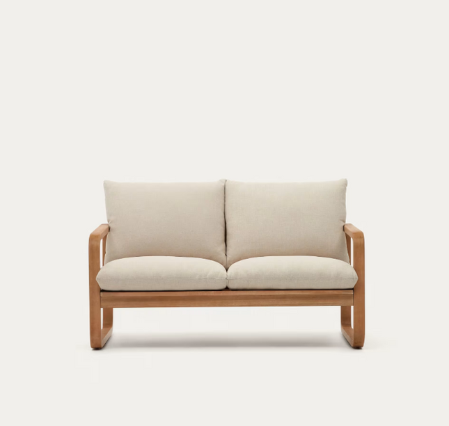 Sofá Sacaleta 2 lugares de madeira maciça de eucalipto 142 cm FSC 100%