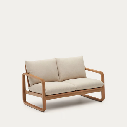 Sofá Sacaleta 2 lugares de madeira maciça de eucalipto 142 cm FSC 100%