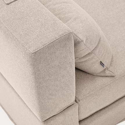 Pufe-cama convertível Arty bege 70 x 89 (200) cm