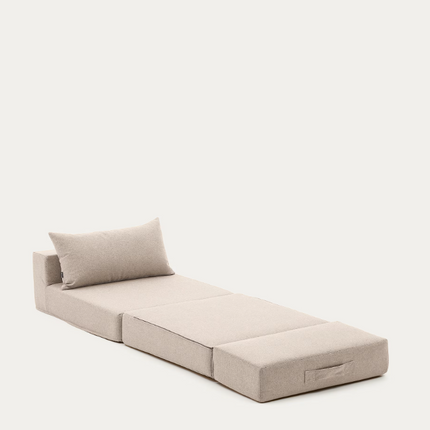 Pufe-cama convertível Arty bege 70 x 89 (200) cm