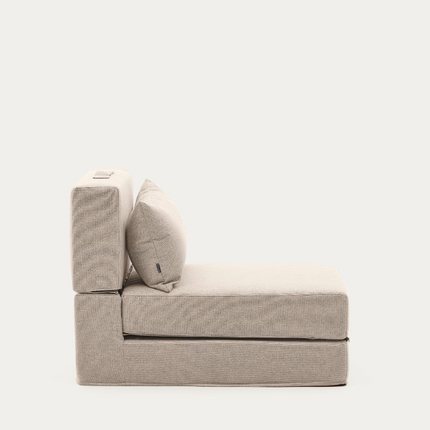 Pufe-cama convertível Arty bege 70 x 89 (200) cm