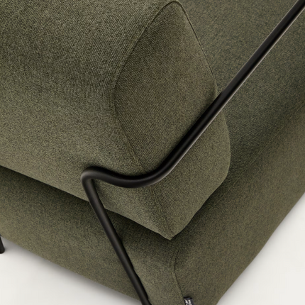 Poltrona Gamer verde e metal com acabamento pintado preto mate