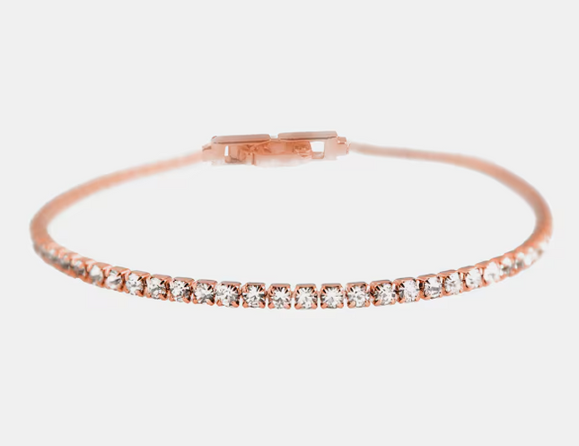 Pulseira Promociones com Acabamento em Ouro Rosa de 18k com Zirconita Brilhante