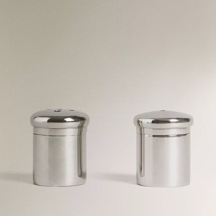 CONJUNTO DE SALEIRO E PIMENTEIRO DE AÇO MINI