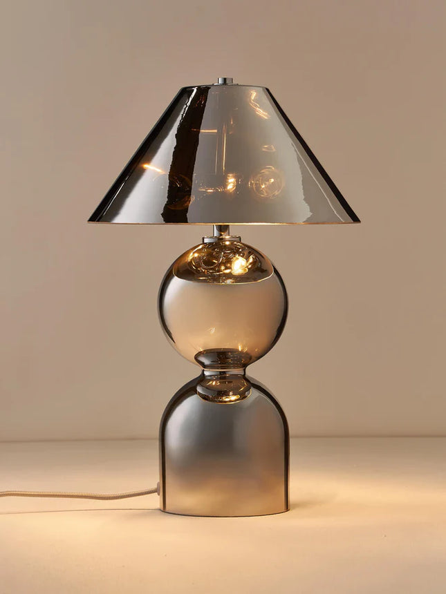 Candeeiro de mesa de vidro espelhado Danielle