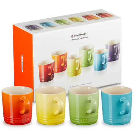 Set 6 chávenas Arco-íris em cerâmica de grés