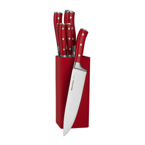 Bloco com 7 facas de cozinha Vintage Cuisine
