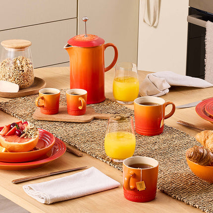 Cafeteira de prensa em cerâmica de grés