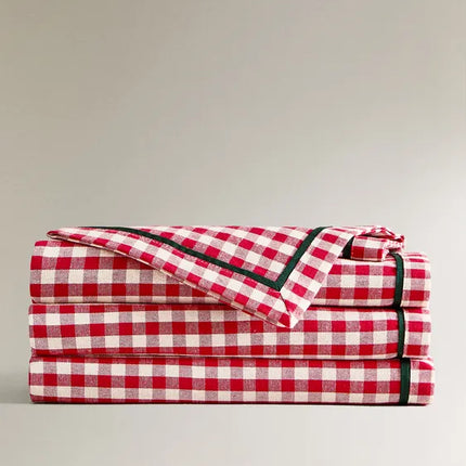 TOALHA DE MESA ALGODÃO QUADRADOS NATAL